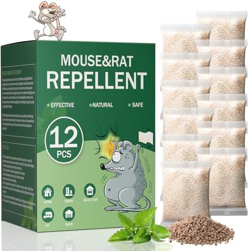 Bolsitas Repelentes de Ardillas y Ratones, 12 Piezas, Control Natural de Plagas con Aceite de Menta para Interiores y Exteriores - imagen 1