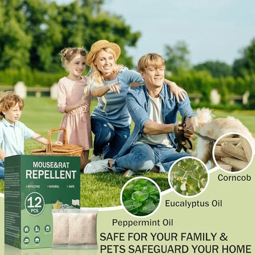 Bolsitas Repelentes de Ardillas y Ratones, 12 Piezas, Control Natural de Plagas con Aceite de Menta para Interiores y Exteriores - imagen 2