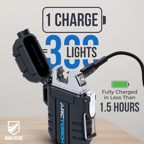 Encendedor Eléctrico Original Defense ArcTorch - A Prueba de Viento, Impermeable, Sin Llama, Recargable con USB para Senderismo, Camping, - imagen 4
