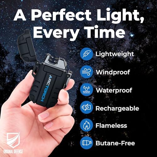Encendedor Eléctrico Original Defense ArcTorch - A Prueba de Viento, Impermeable, Sin Llama, Recargable con USB para Senderismo, Camping, - imagen 7