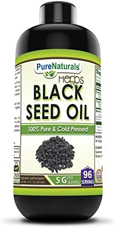 Suplemento de Aceite de Semilla Negra Pure Naturals | 16 Oz | 5 G por Porción | 96 Porciones por Botella | No GMO | Sin Gluten | Hecho en EE. UU. - imagen 1
