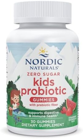 Gomitas Probioticas para Niños Nordic Naturals Sin Azúcar - Sabor Fresa Sandía - 30 Gomitas - Apoya la Salud Digestiva e Inmunológica - Veganas - No - imagen 1