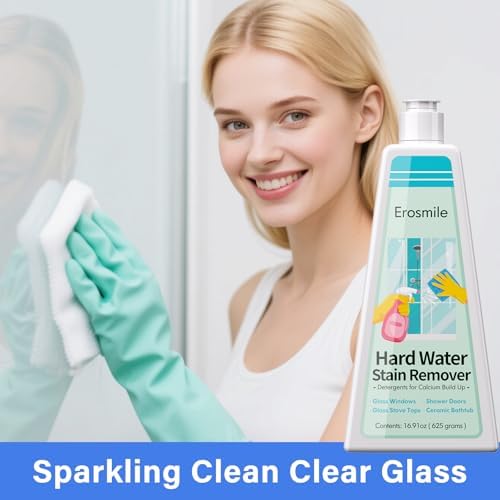 Limpiador EROSMILE para Manchas de Agua Dura, Vidrio de Ducha y Puertas de Ducha, Elimina Acumulación de Cal para Inodoro y Hogar - 16.91 oz - imagen 3