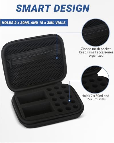 Estuche Avomosk para 17 frascos, tamaño dual de 30ml y 3ml, soporte para viales de BAC y insulina, ideal para refrigerador y viaje (solo estuche) - imagen 2