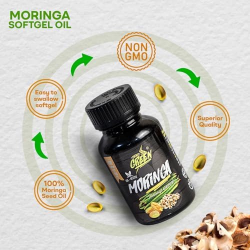 Cápsulas de Aceite de Semilla de Moringa, 100% Puro, Prensado en Frío, Vegano, No Transgénico, Antioxidante Natural, 1000mg por Porción – 100 - imagen 7