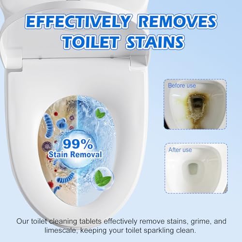 Tabletas Limpiadoras Automáticas para Inodoro – Aroma Fresco, Limpieza Duradera – Seguras para Tanques y Tuberías – Desodorante y Desincrustante – - imagen 3