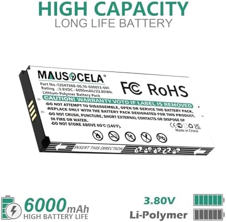 Batería MAUSOCELA de 6000mAh, reemplazo para panel de control Smart Hub, compatible con Vivint VS-SH2000-C00 y 12047088-00 - imagen 3