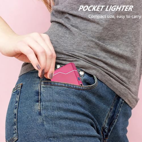 Encendedor Eléctrico Rosa, Encendedor Plasma de Doble Arco, Recargable USB, a Prueba de Viento, con Indicador LED, Ideal para Velas y Camping, Unisex - imagen 6