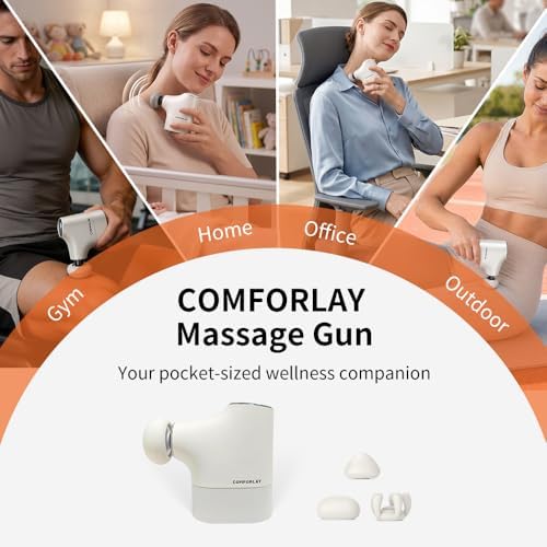 COMFORLAY Pistola de Masaje Portátil Mini, Masajeador de Percusión para Músculos, Compacto para Viajes, Ideal para Casa, Gimnasio y Oficina - imagen 6