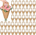 Mauproy Paquete de 50 Bolsas de Papel Kraft para Regalos con Asas, Soportes para Ramo de Flores, Ideal para el Día de las Madres y Floristerías - imagen 1