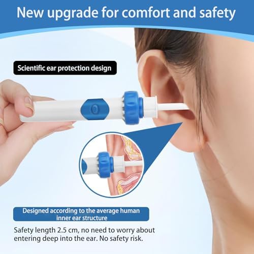 Herramienta Eléctrica para Remoción de Cerumen con Succión por Vibración, Aspiradora Suave para Cerumen Seco, 2 Cabezas Intercambiables para Oídos - imagen 4