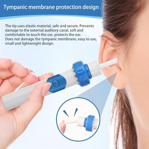 Herramienta Eléctrica para Remoción de Cerumen con Succión por Vibración, Aspiradora Suave para Cerumen Seco, 2 Cabezas Intercambiables para Oídos - imagen 5