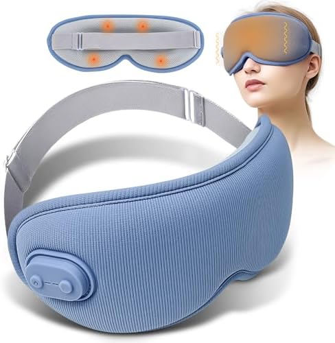 Mascarilla Térmica Inalámbrica para Ojos, Máscara 3D Bloqueadora de Luz con Calor Ajustable, Vibración y Temporizador, Recargable, para Fatiga Ocular - imagen 1