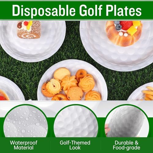 Platos Desechables de Golf Kochorie, 72 Piezas, 7 y 9 Pulgadas, para Fiesta de Cumpleaños Deportiva, Sirve a 36 Invitados - imagen 3