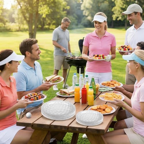 Platos Desechables de Golf Kochorie, 72 Piezas, 7 y 9 Pulgadas, para Fiesta de Cumpleaños Deportiva, Sirve a 36 Invitados - imagen 6