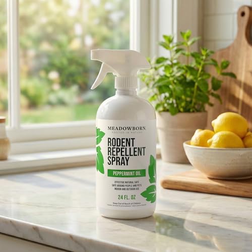 Spray de Control de Roedores Meadowborn con Aceite de Menta – Fórmula Natural y Potente para Interiores y Exteriores – 24 oz - imagen 2