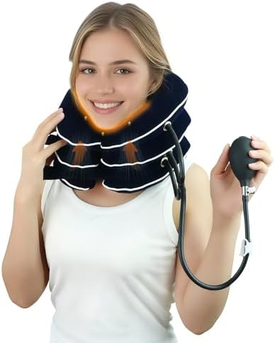 Dispositivo de Tracción Cervical DIIKEN para Alivio del Dolor en Casa, Estirador de Cuello Inflable, Soporte Ajustable, Relajación y Alivio del - imagen 1