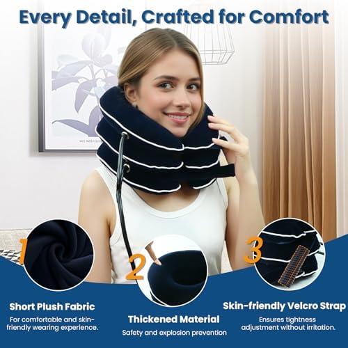 Dispositivo de Tracción Cervical DIIKEN para Alivio del Dolor en Casa, Estirador de Cuello Inflable, Soporte Ajustable, Relajación y Alivio del - imagen 2
