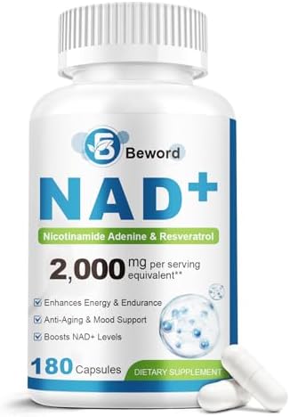 BEWORD Liposomal NAD 2000 Mg, 180 Cápsulas, Fórmula 4 en 1 con NAD Liposomal y Trans-Resveratrol | Soporte Energético - imagen 1