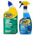 Limpiador Ácido para Inodoro Zep 32 oz (1 Unidad) y Limpiador de Vidrios Sin Rayas Zep 32 oz (1 Unidad) – Kit de Limpieza para Baño y Espejos - imagen 1