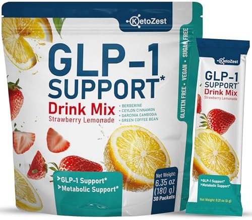 Mezcla de Bebida en Polvo KetoZest GLP-1 para Hombres y Mujeres - Suplemento de Fibra Prebiótica para Pérdida de Peso y Salud Digestiva - imagen 1