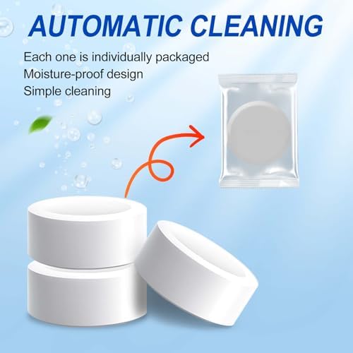 Tabletas automáticas para limpieza de inodoro, 50 piezas - blanqueadoras, desincrustantes y desodorantes, para tanque de agua, olor fresco, seguras, - imagen 6