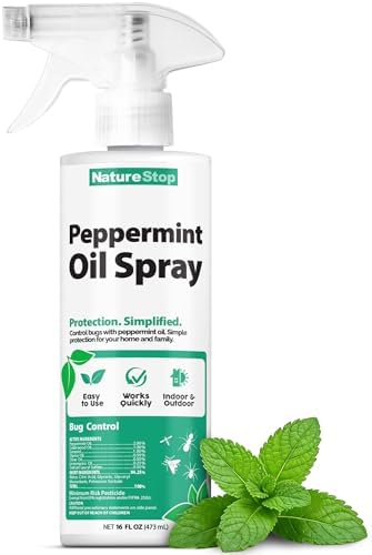 Spray repelente de insectos NatureStop con aceite de menta, 16 oz (475 mL), para uso interior y exterior - imagen 1
