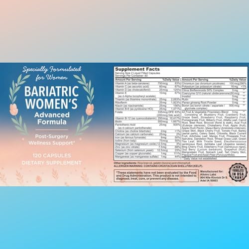 Allotro Labs Multivitamínico Líquido Avanzado para Mujeres Bariátricas – 120 Cápsulas (Suministro para 60 Días) – Suave para el Estómago, Rápida - imagen 4