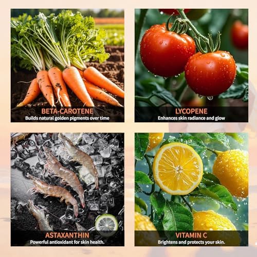 Gomitas Bronceadoras MYMYDE para Mujeres, con Vitamina C y E, Astaxantina, Beta Caroteno, Hidratación y Luminosidad Natural - 60 Unidades, Veganas y - imagen 5