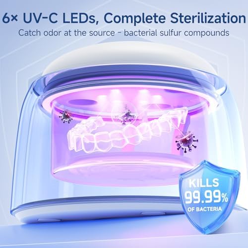 Limpiador Ultrasónico HouseSapp para Retenedores - Máquina de Limpieza Dental 45kHz con 6 Luces para Dentaduras, Cabezal de Cepillo, Alineadores, - imagen 3