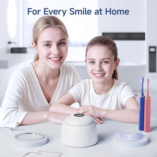 Limpiador Ultrasónico HouseSapp para Retenedores - Máquina de Limpieza Dental 45kHz con 6 Luces para Dentaduras, Cabezal de Cepillo, Alineadores, - imagen 6
