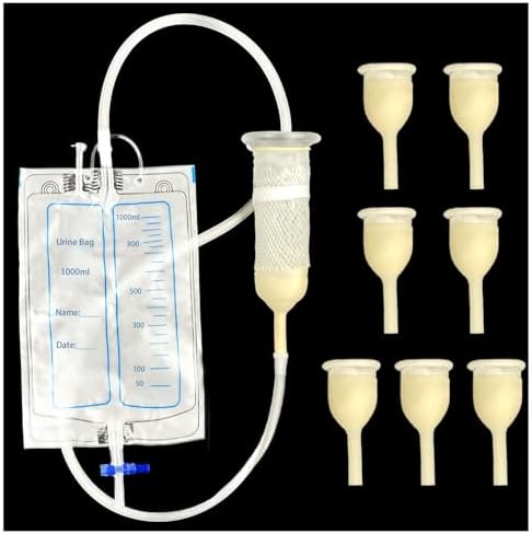 Condones Catéteres Externos para Hombres, 7 Piezas, Catéter Urinario para Incontinencia, Uso en Casa, Auto-Sellante, Bolsa de Pierna 1000ml & Bolsa - imagen 1