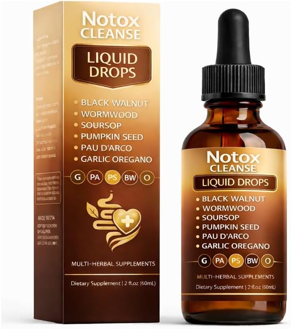 Aureph Notox Cleanse Gotas de Limpieza de Nueces Negras y Artemisa, Apoyo Digestivo y Energía, 2 fl oz (60 ml) - imagen 1