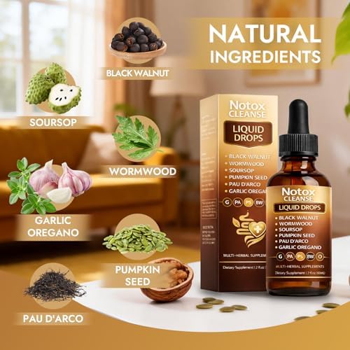 Aureph Notox Cleanse Gotas de Limpieza de Nueces Negras y Artemisa, Apoyo Digestivo y Energía, 2 fl oz (60 ml) - imagen 2