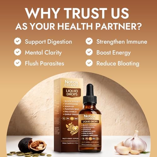 Aureph Notox Cleanse Gotas de Limpieza de Nueces Negras y Artemisa, Apoyo Digestivo y Energía, 2 fl oz (60 ml) - imagen 3