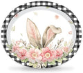 Platos Desechables Ovalados Vanulus de 50 Piezas con Diseño de Cuadros Búfalo para Pascua, Extra Grande 10 x 12, Suministros para Fiesta de Primavera - imagen 1