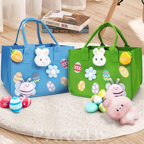 Bolsas de Regalo PARSUP para Caza de Huevos de Pascua, 4 Piezas, con Manijas, 12 x 7.8 x 6.8, Perfectas para Fiesta de Pascua y Sorpresas - imagen 3