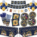 Juego de Decoraciones y Utensilios para Pascua, 209 Pzs, Incluye Manteles, Servilletas y Banner para 24 Invitados, Platos Desechables para Seder - imagen 1
