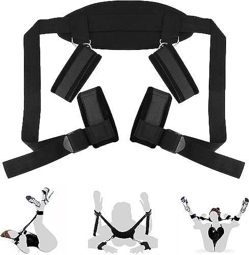 Restricciones para Cama y Correas para Adultos, Set de Esposas y Barra de Esparcimiento para Cama Queen, Juguetes de Placer para Parejas DH-34 - imagen 1
