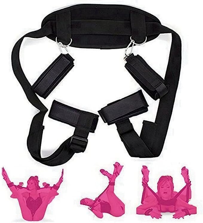 Restricciones para Cama y Correas para Adultos, Set de Esposas y Barra de Esparcimiento para Cama Queen, Juguetes de Placer para Parejas DH-34 - imagen 4