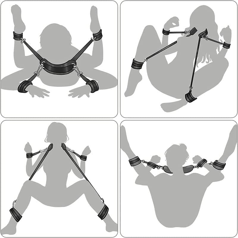 Restricciones para Cama y Correas para Adultos, Set de Esposas y Barra de Esparcimiento para Cama Queen, Juguetes de Placer para Parejas DH-34 - imagen 5