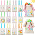 Bolsas de Regalo Reutilizables Cosblank de Lona para Pascua, 12 Pcs, 10''x 8'', con Asas, para Caza de Huevos y Fiestas (Bunny Egg) - imagen 1