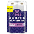 Papel Higiénico Quilted Northern Ultra Plush, 32 Rollos Mega = 128 Rollos Regulares, 3X Más Grueso*, 3 Capas Suave - imagen 1
