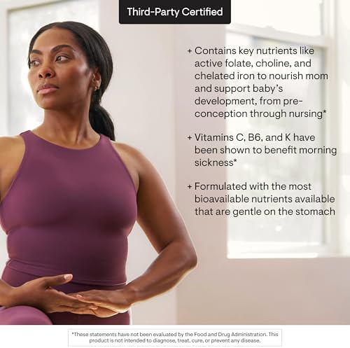 THORNE - Prenatal Básico - Multivitamínico con Folato para Mujeres Embarazadas y Lactantes - 18 Vitaminas y Minerales, Incluye Colina - Sin Gluten, - imagen 5