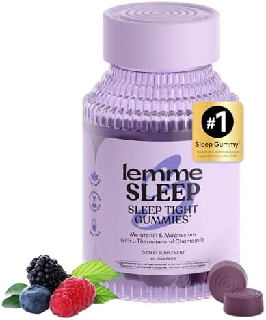 Gomitas Lemme Sleep con 5mg de Melatonina, Saúco, Magnesio, L-Teanina, Manzanilla y Lavanda, Ayuda Natural para Dormir, Sin Gluten, 60 Unidades - imagen 1