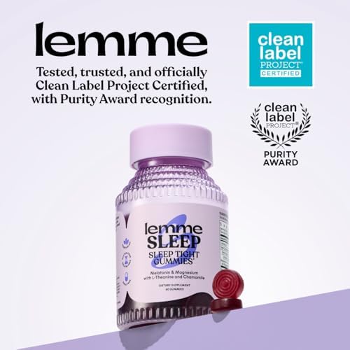 Gomitas Lemme Sleep con 5mg de Melatonina, Saúco, Magnesio, L-Teanina, Manzanilla y Lavanda, Ayuda Natural para Dormir, Sin Gluten, 60 Unidades - imagen 4