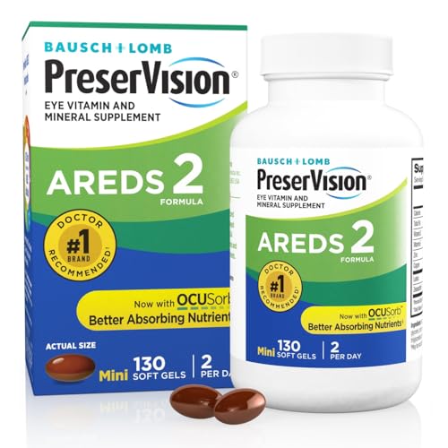PreserVision AREDS 2 Vitaminas para los Ojos, Suplemento con Luteína y Zeaxantina, Vitamina C, E, Zinc y Cobre, 130 Softgels (Minigels) - imagen 3