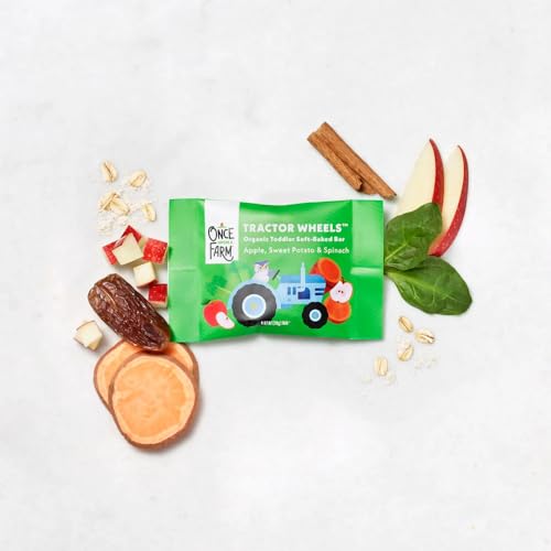 Once Upon a Farm | Paquete Variado de Barras Suaves Orgánicas para Niños | Ruedas de Tractor | Manzana, Fresa, Plátano | Hechas con Frutas y Verduras - imagen 5