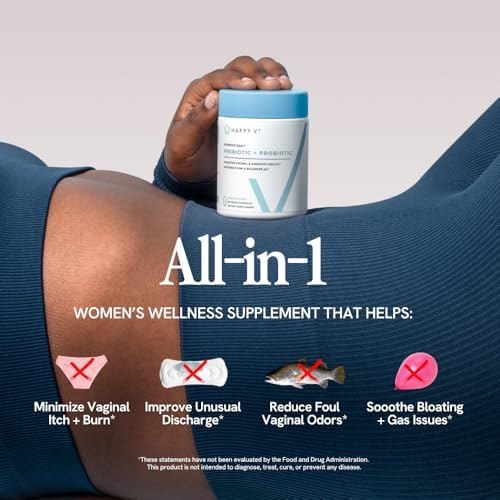 Probioticos Vaginales Happy V de Dr. Formulated para Mujeres, Apoyo para Olores e Irritaciones, Salud Urinaria y Digestiva, Equilibrio del pH | - imagen 4