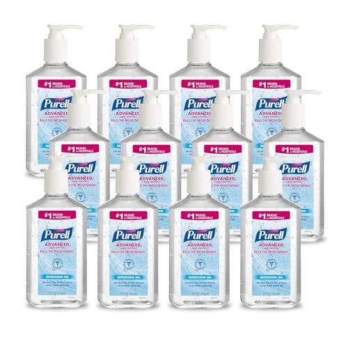 Gel Antibacterial PURELL Advanced, Aroma Fresco, 12 oz con Dispensador (Paquete de 12) - 3659-12 - imagen 5